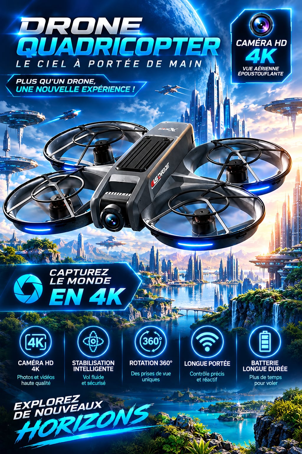 X226 Pro GPS — Drone 8K Brushless avec Évitement d’Obstacles