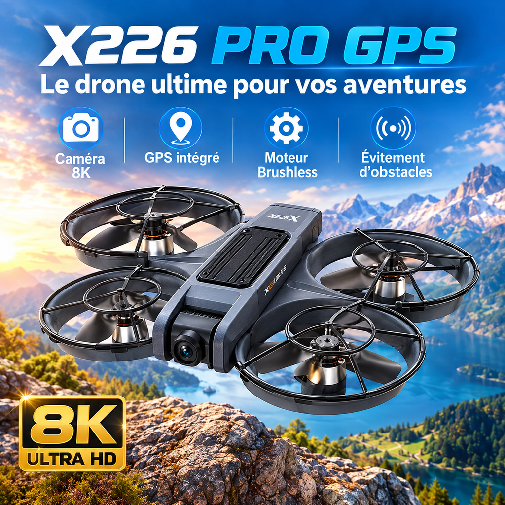X226 Pro GPS — Drone 8K Brushless avec Évitement d’Obstacles