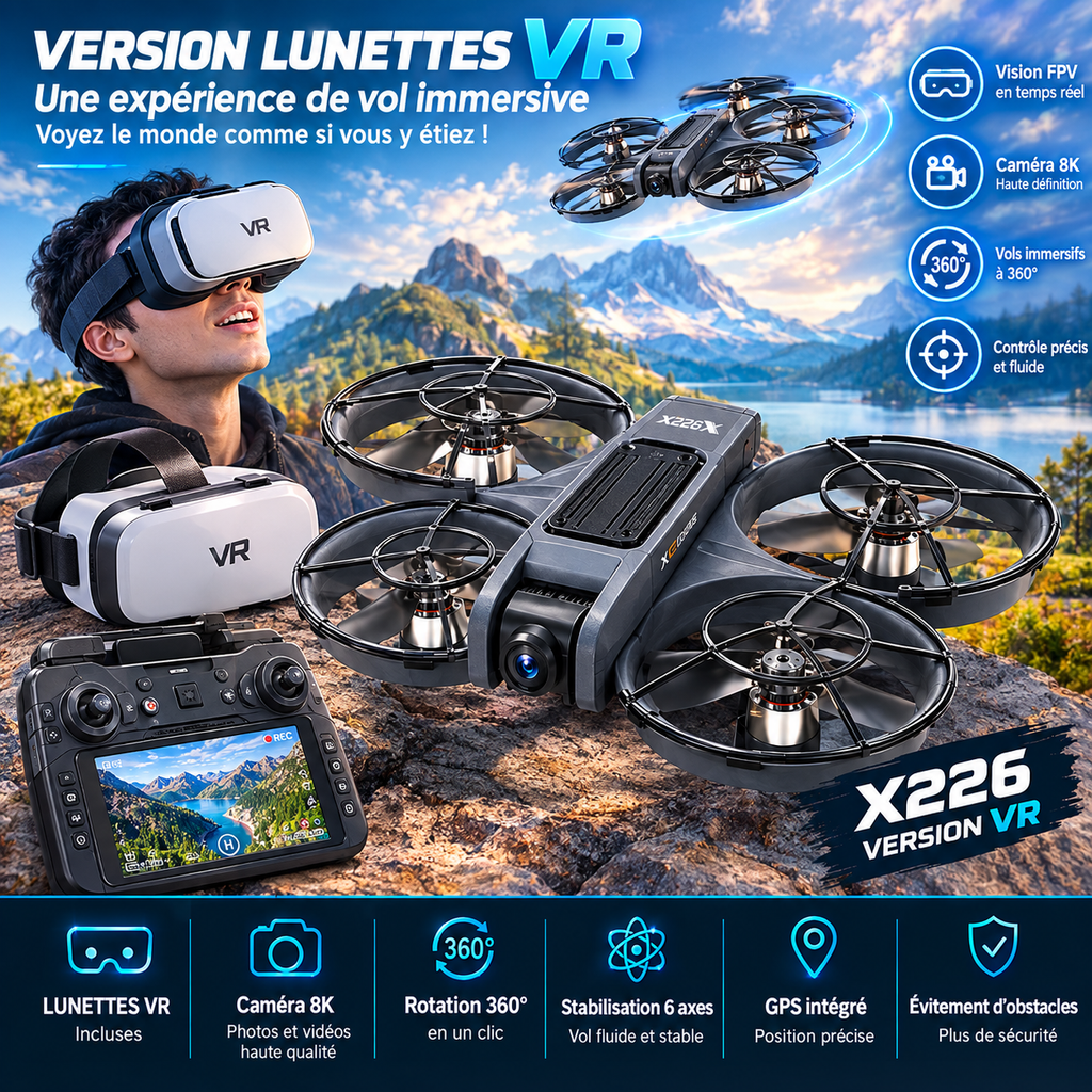 X226 Pro GPS — Drone 8K Brushless avec Évitement d’Obstacles