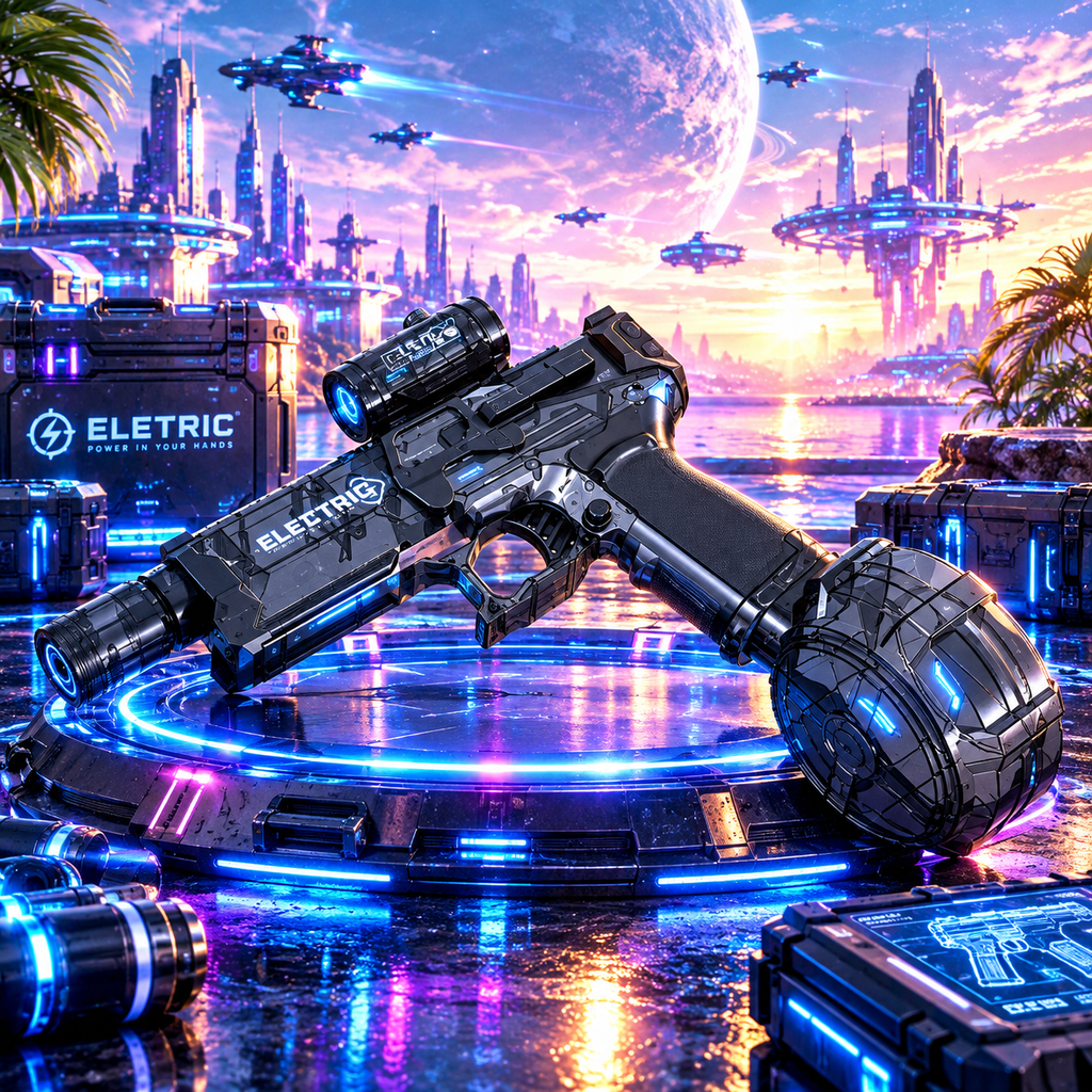 Pistolet à Eau Électrique Fire Rat avec Lumière Cool et Pulvérisation Automatique