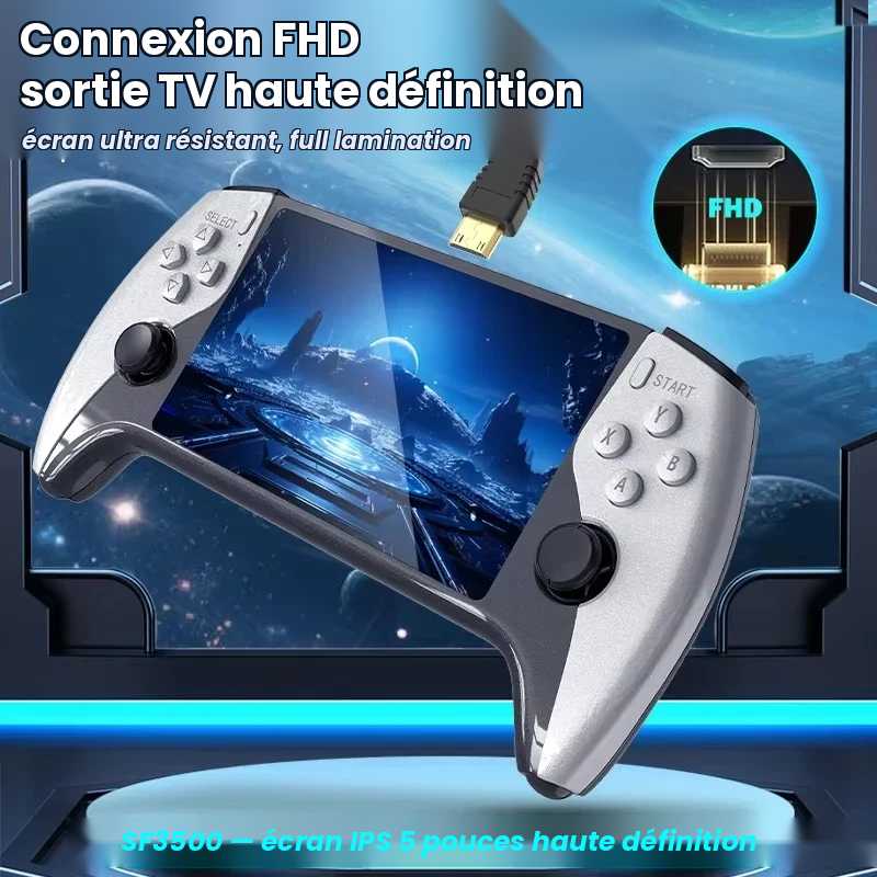 Console Rétro Portable SF3500 — Traverse l'espace-temps