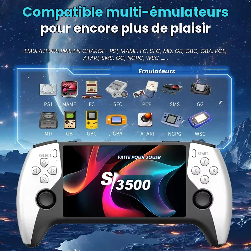 Console Rétro Portable SF3500 — Traverse l'espace-temps