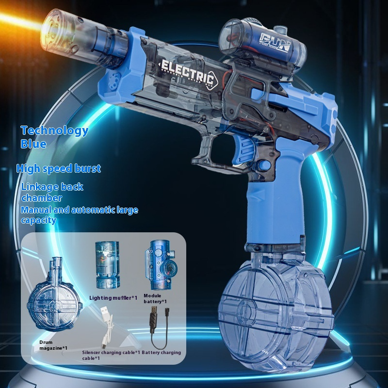 Pistolet à Eau Électrique Fire Rat avec Lumière Cool et Pulvérisation Automatique