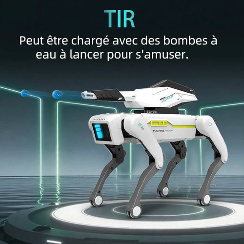 Teeggi Multifunction RC Mechanical Dog Electric RC Intelligent Robot Dog with turret Educational Toy Bionic Smart Robot Toy Gift